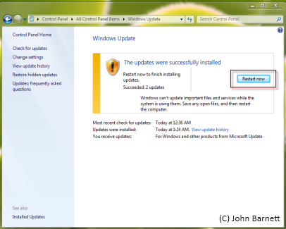 windows 7 service pack 1 is now installed dialog