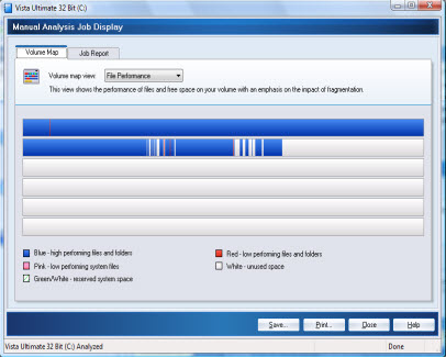 Disk after defragmentation