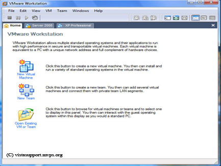 VMware Start Screen