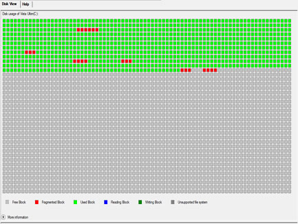 Defragmenting the hard drive