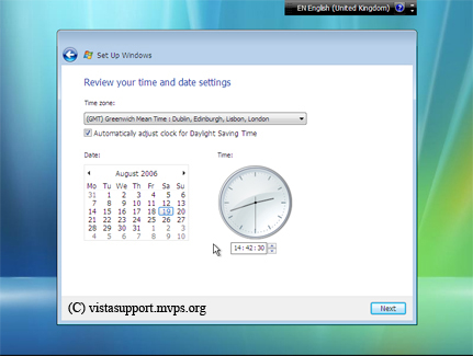 Vista Date And Time Settings Keep